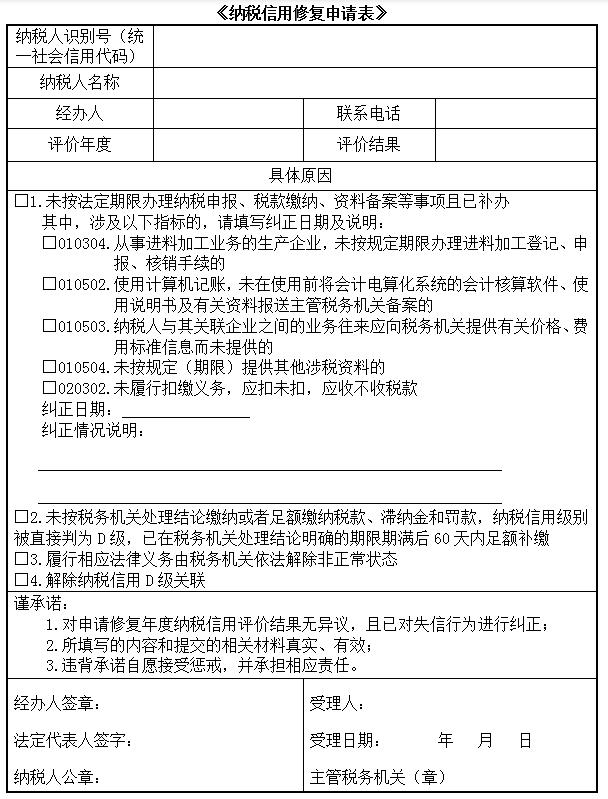 纳税信用等级d级修复不了怎么办,纳税信用等级降级为m如何补救