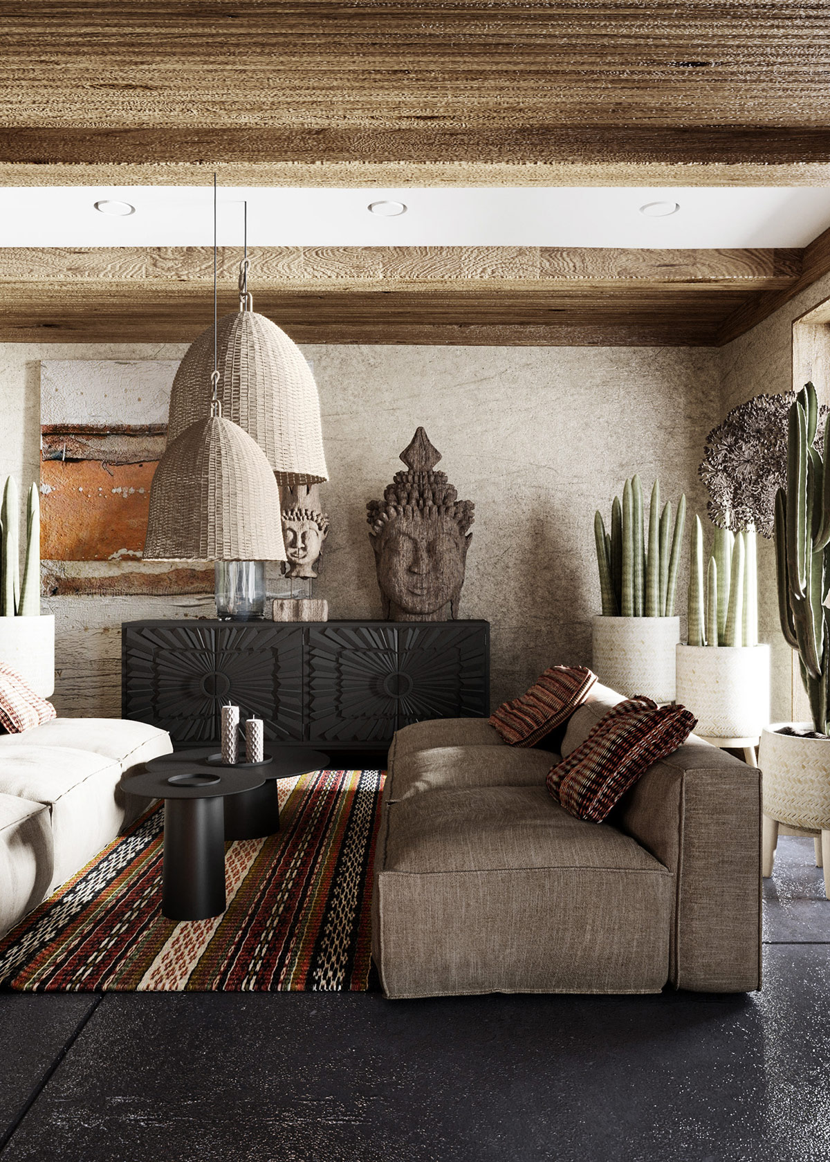 和平区侘寂风装修,极简主义的现代住宅设计