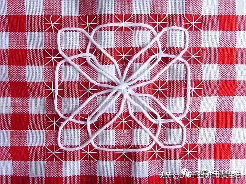 桌布花边的手工刺绣,刺绣桌布diy简单图案