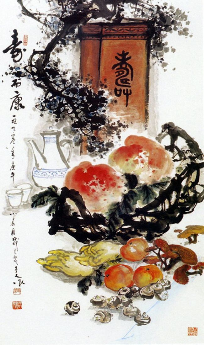 陈明谋国画作品欣赏,繁中手绘