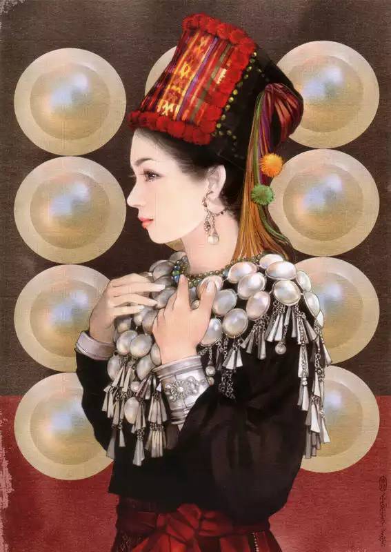 56个民族人物画,56个民族各具风韵白描人物画