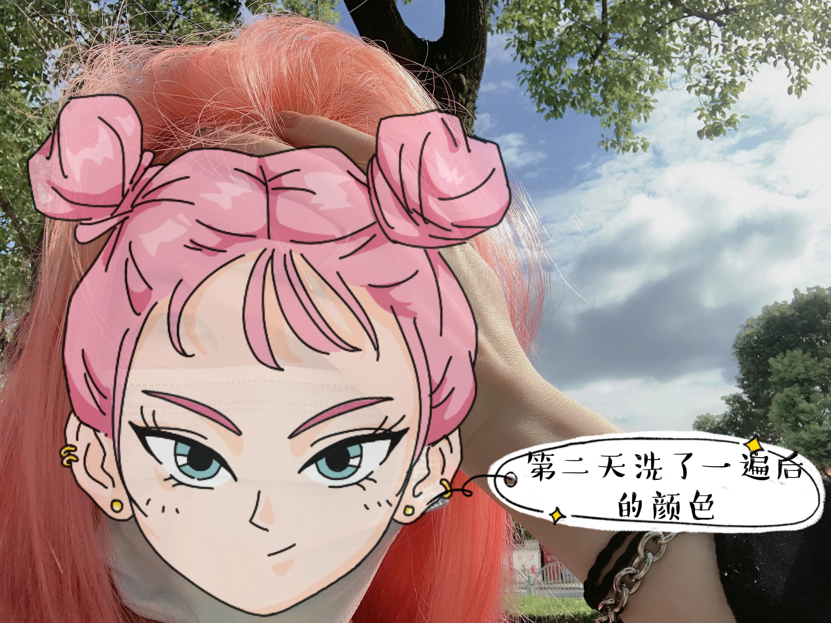 显白的漂染发色粉色,超级显白的发色泡沫