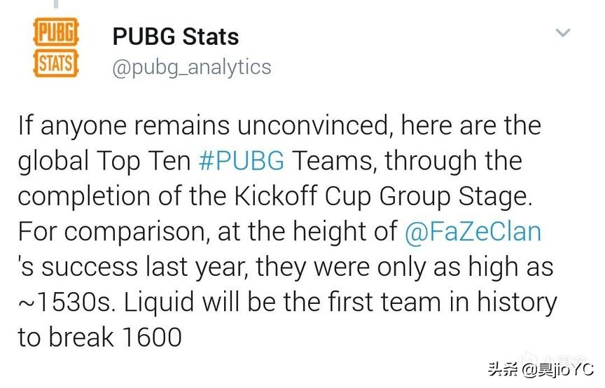 pubg最新战队排名,pubg全球十大选手