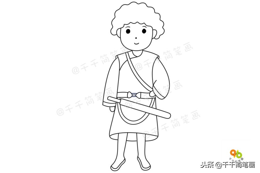 56个民族服装完整版简笔画教程,简笔画入门教学少数民族服饰人物