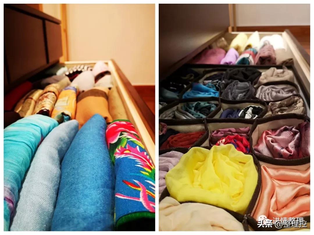 帽子围巾包包收纳方法,带帽子运动衣收纳法