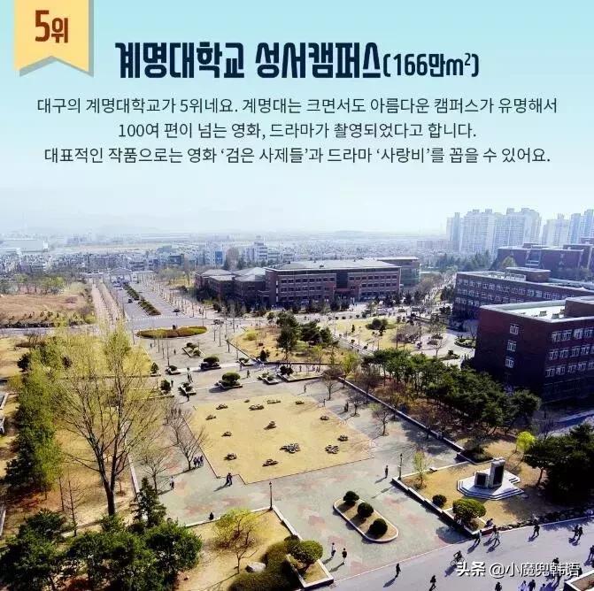 占地面积最大的韩国大学TOP30