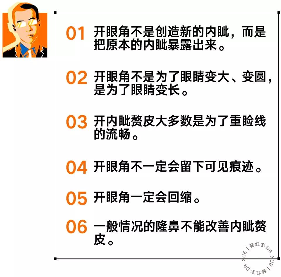 从美术角度谈眯眯眼,开内眼角传统术式