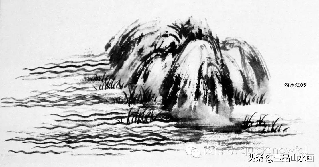 曾刚山水画视频水的画法,山水画教程水粉画