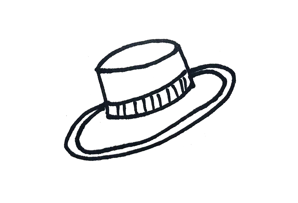 简笔画帽子怎么画最好看,冬季帽子简笔画简单又好看卡通