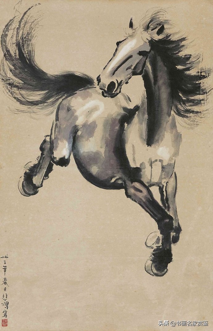 中国画家徐悲鸿图,中国画家徐悲鸿作画