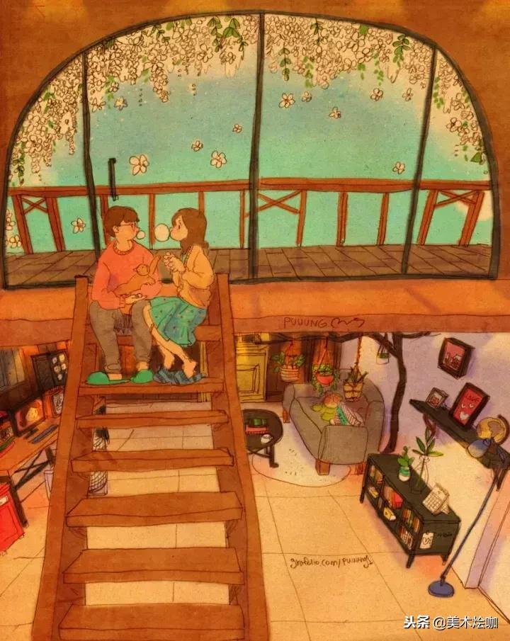 少女心爆棚的唯美插画,软萌插画清新少女心