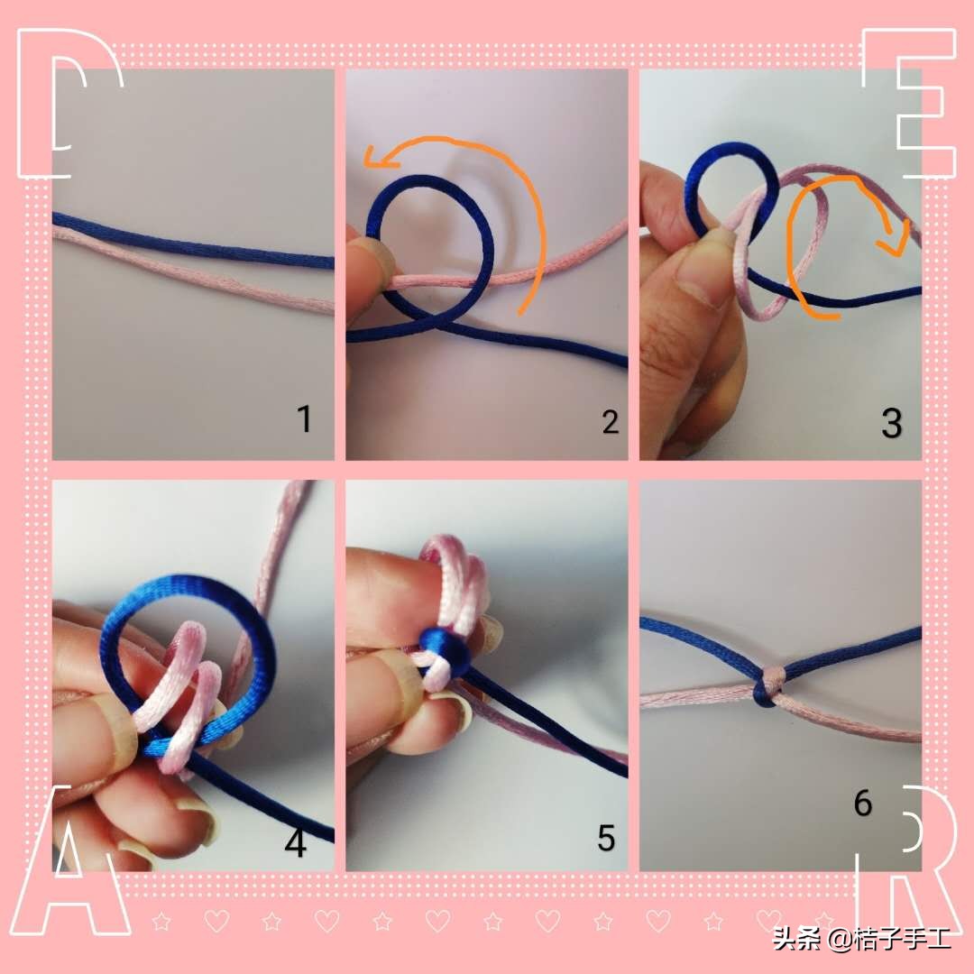 银饰弯管手链教程,足银双孔手链穿绳教程