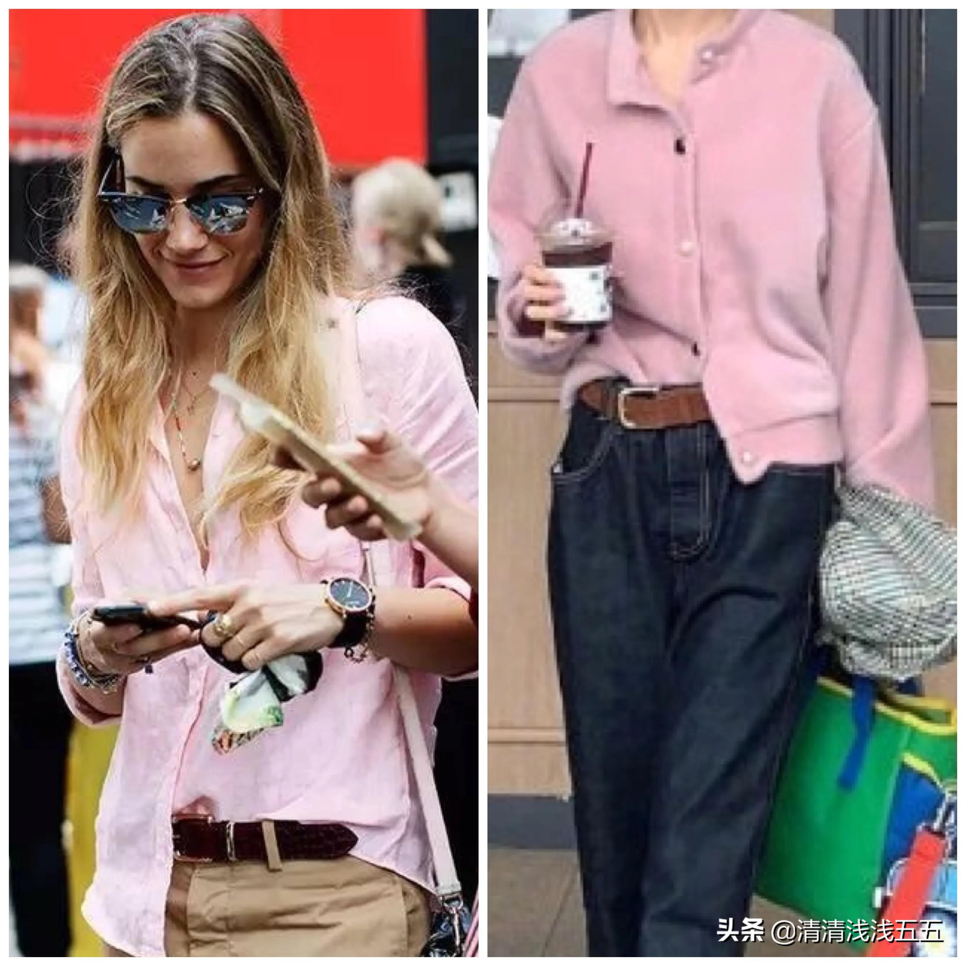 三木粉色系搭配,粉色系裙子搭配