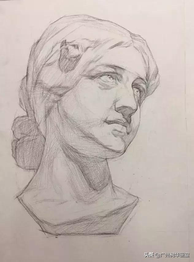 石膏头像大卫素描教程步骤,素描石膏鼻子的步骤入门
