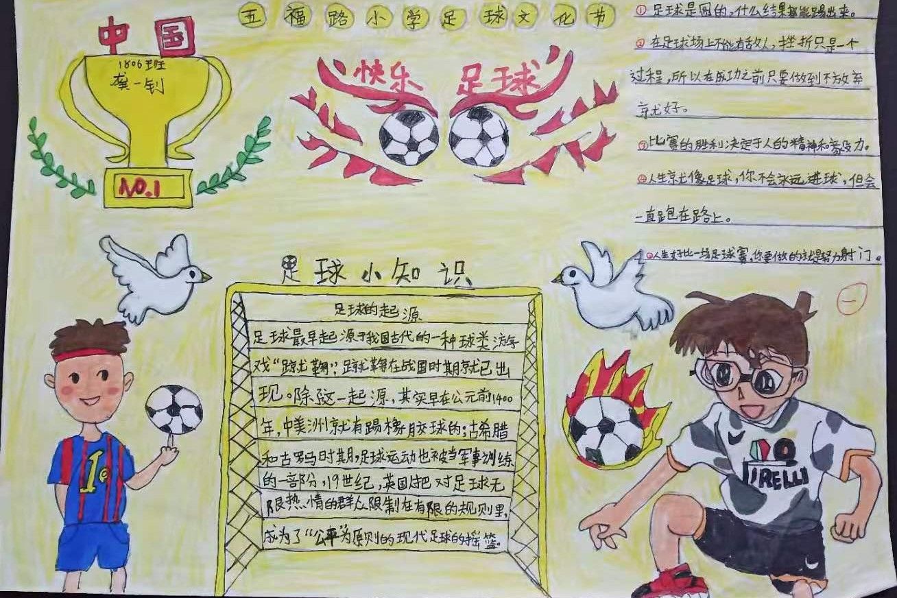 资阳区五福路小学足球,校园足球主题文化作品征集