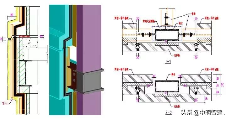 室内无露柱露梁的钢结构住宅预制外墙体系