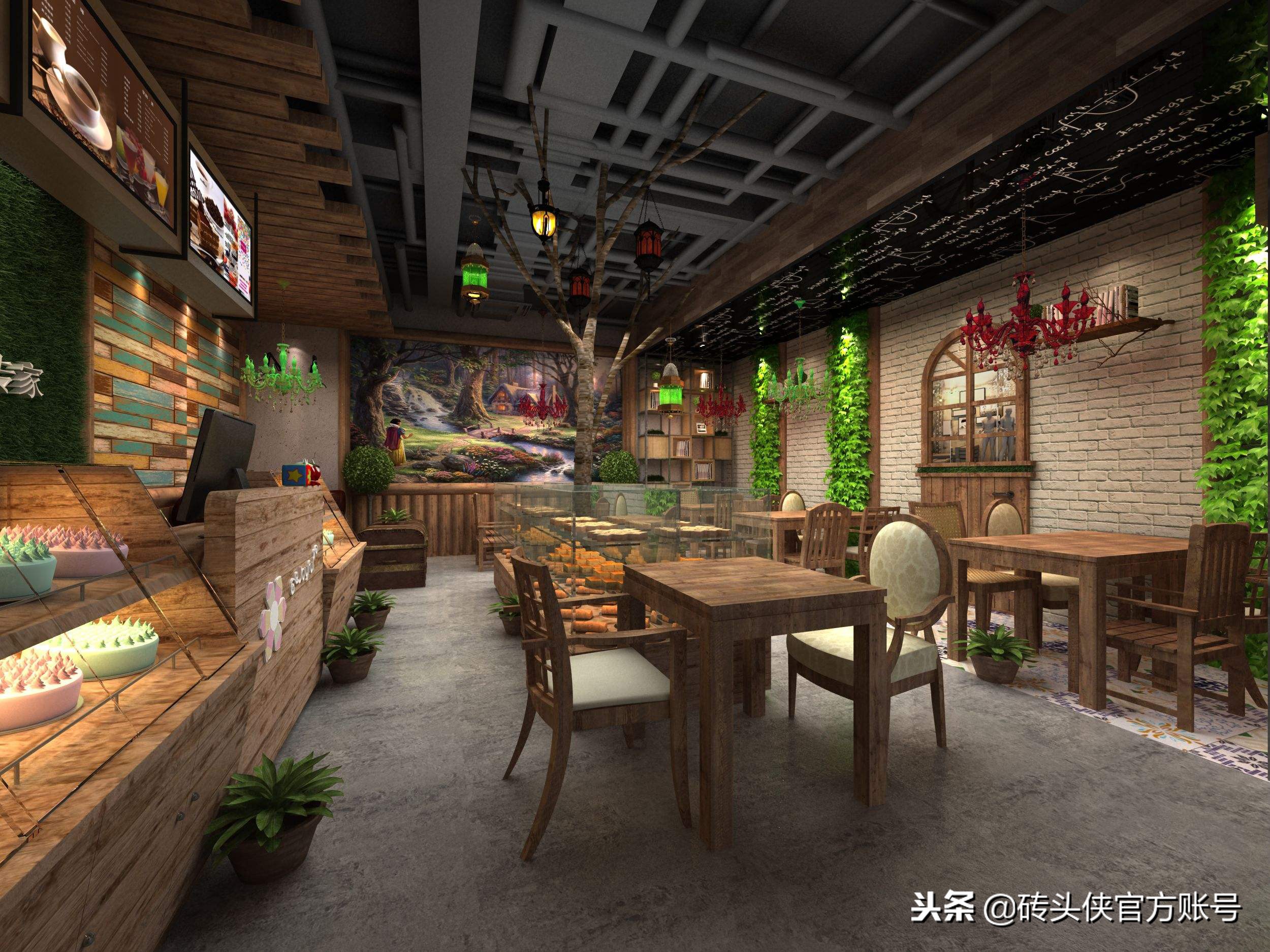 网红会所餐厅装修,网红餐厅装修效果图大全