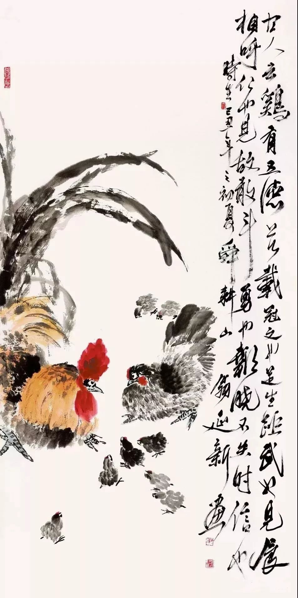 齐白石水墨小品欣赏,齐白石虫草长卷