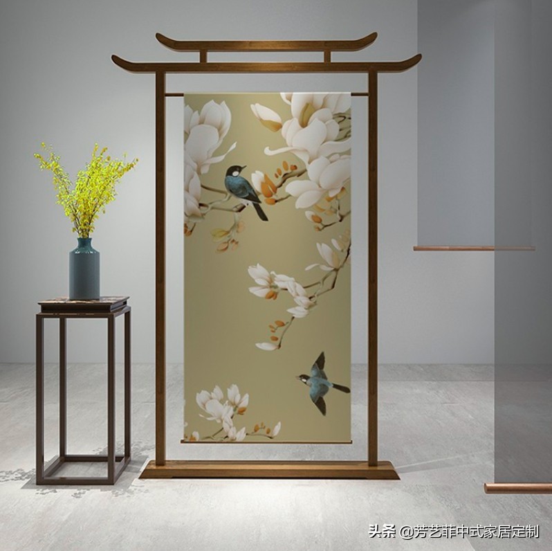 家居实木屏风,新中式实木屏风隔断