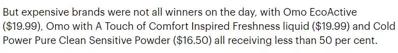 澳洲权威测评超市84种洗衣液，华人常买品牌上黑名单