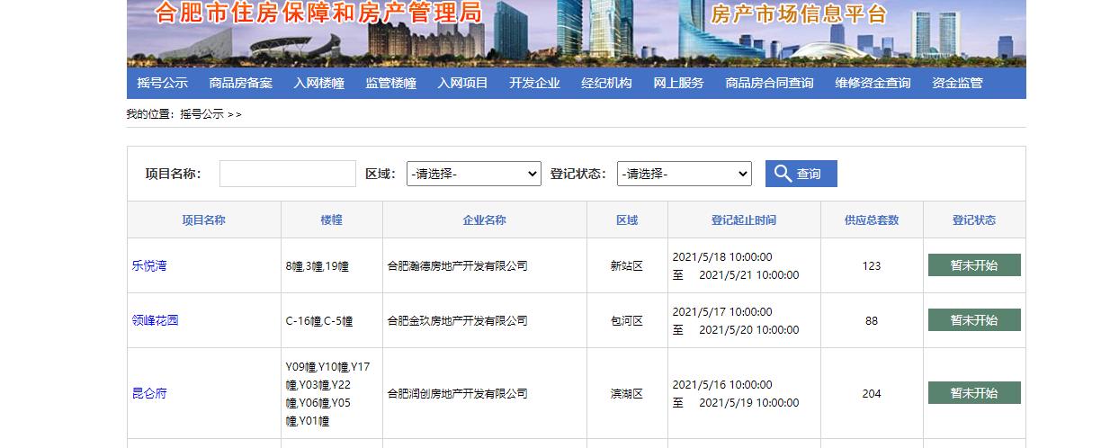 合肥房产摇号分析,合肥摇号登记查看房价