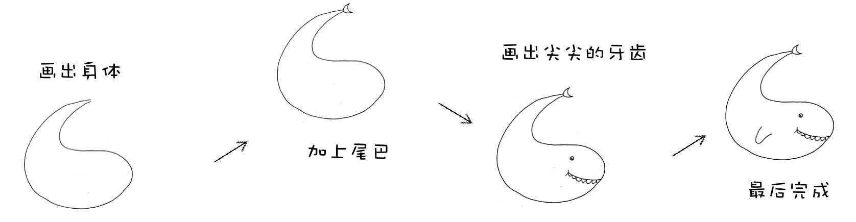 水族类动物简笔画,简笔画动物简单又好看简笔画