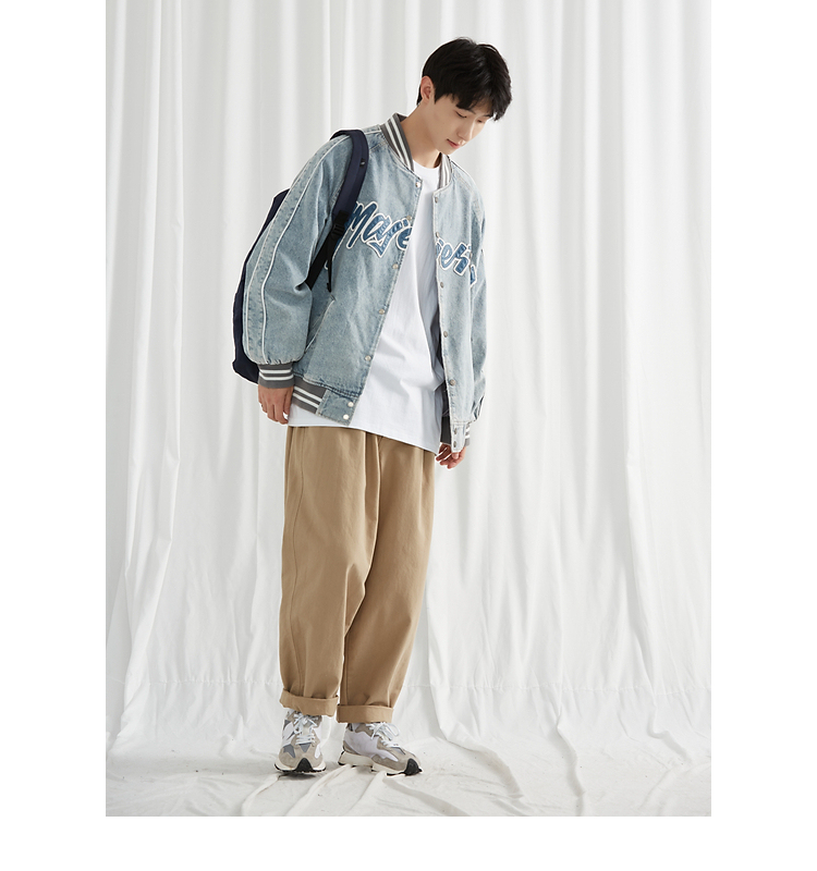 妥妥的休闲运动boy,牛仔棒球服get起来