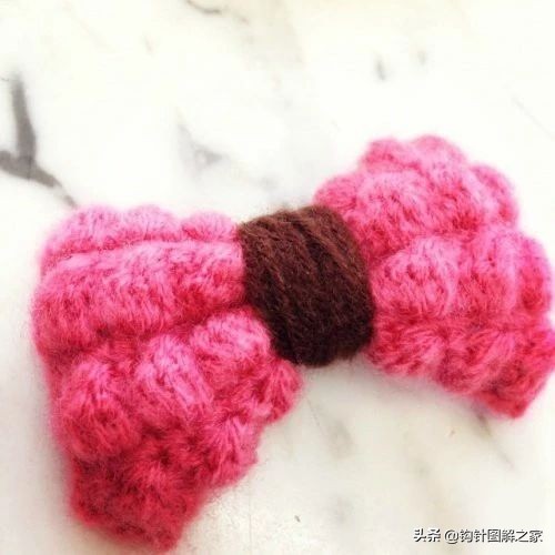 钩针蝴蝶结花样大全图解,钩针蝴蝶结教程全过程