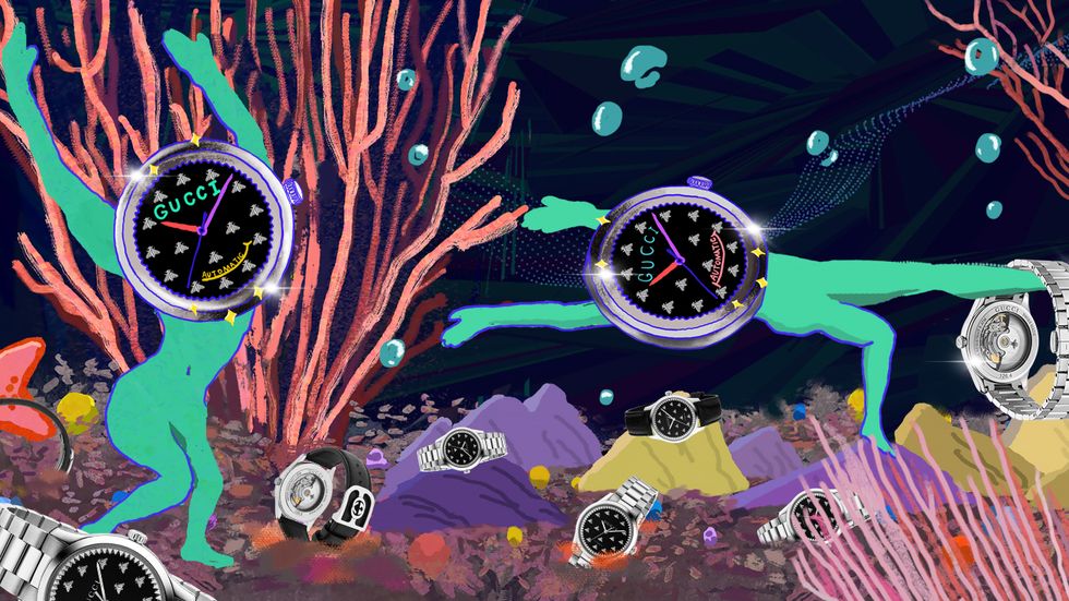 guccig-timeless手表绿,古驰g-timeless腕表男