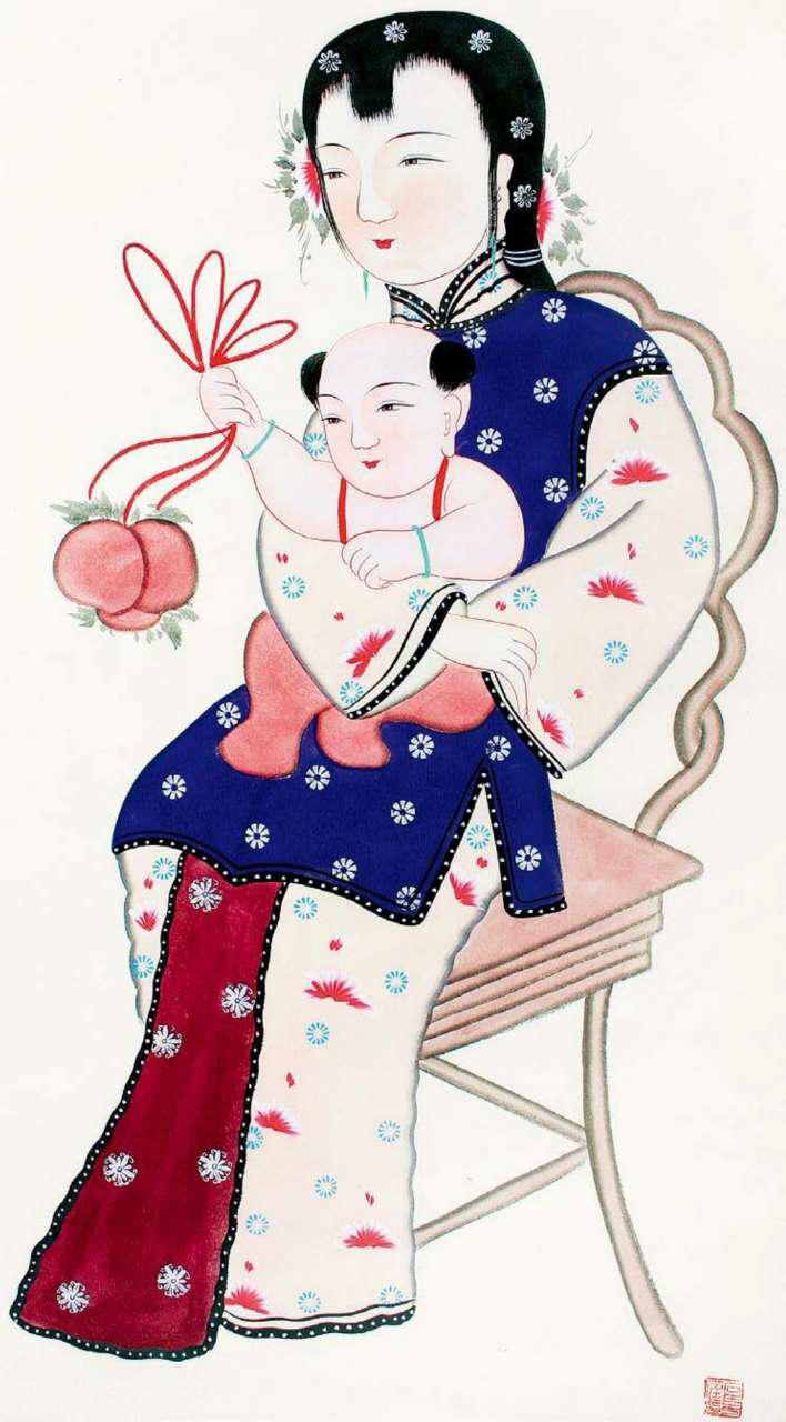 仕女人物瓷板画,仕女人物绘画