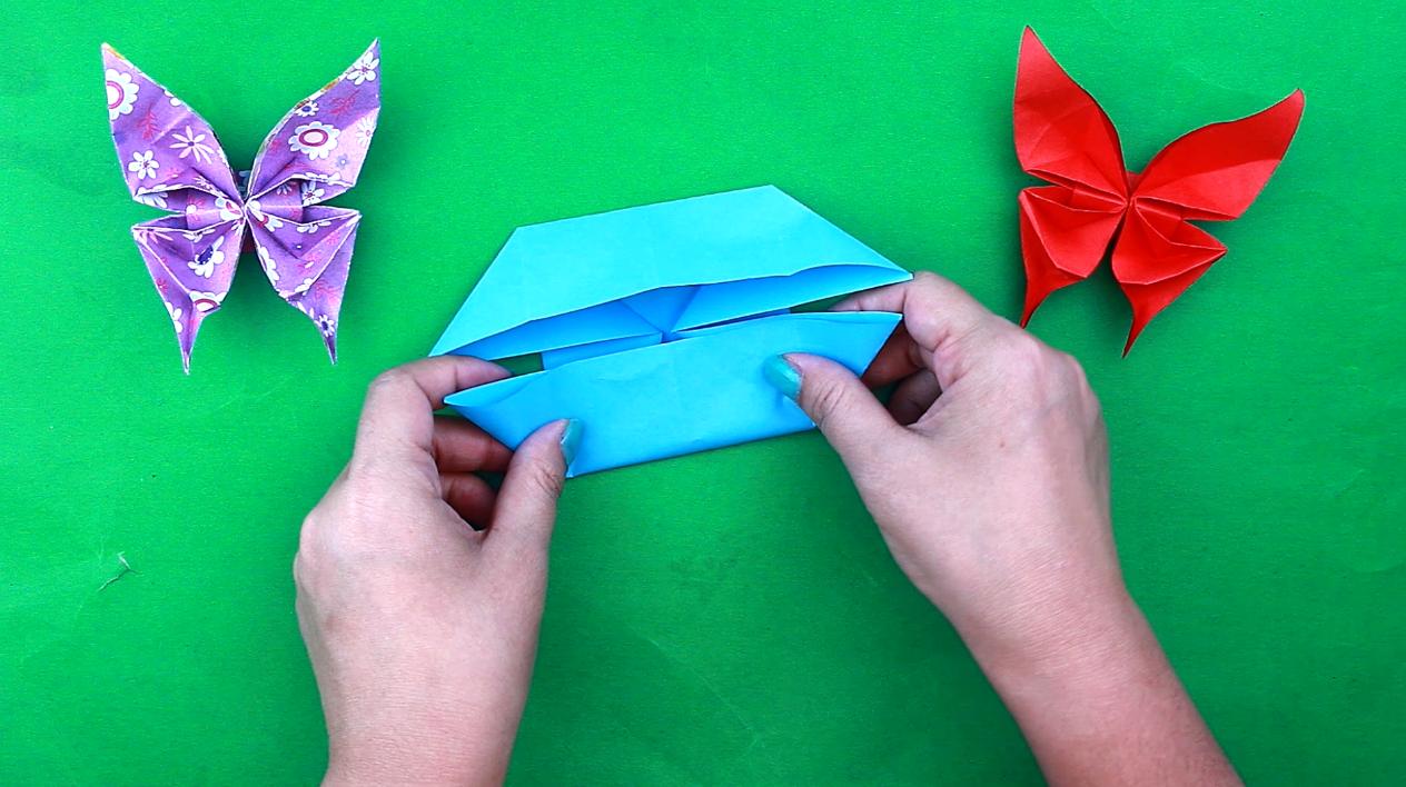 一张纸折蝴蝶花,蝴蝶折纸超高难度凤尾蝶