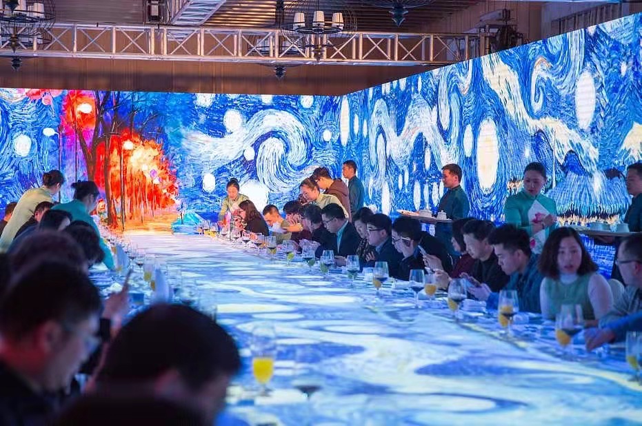 全息5d餐厅装修,5d全息光影餐厅