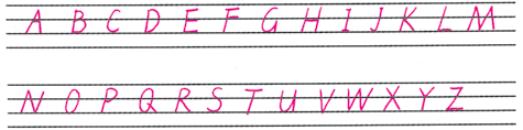 26个英文字母大小写正确书写笔顺,英语26个字母大小写表手写体
