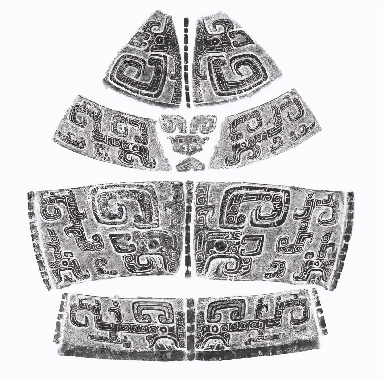 商晚期青铜器龙形觥图文,商代鸟兽纹觥