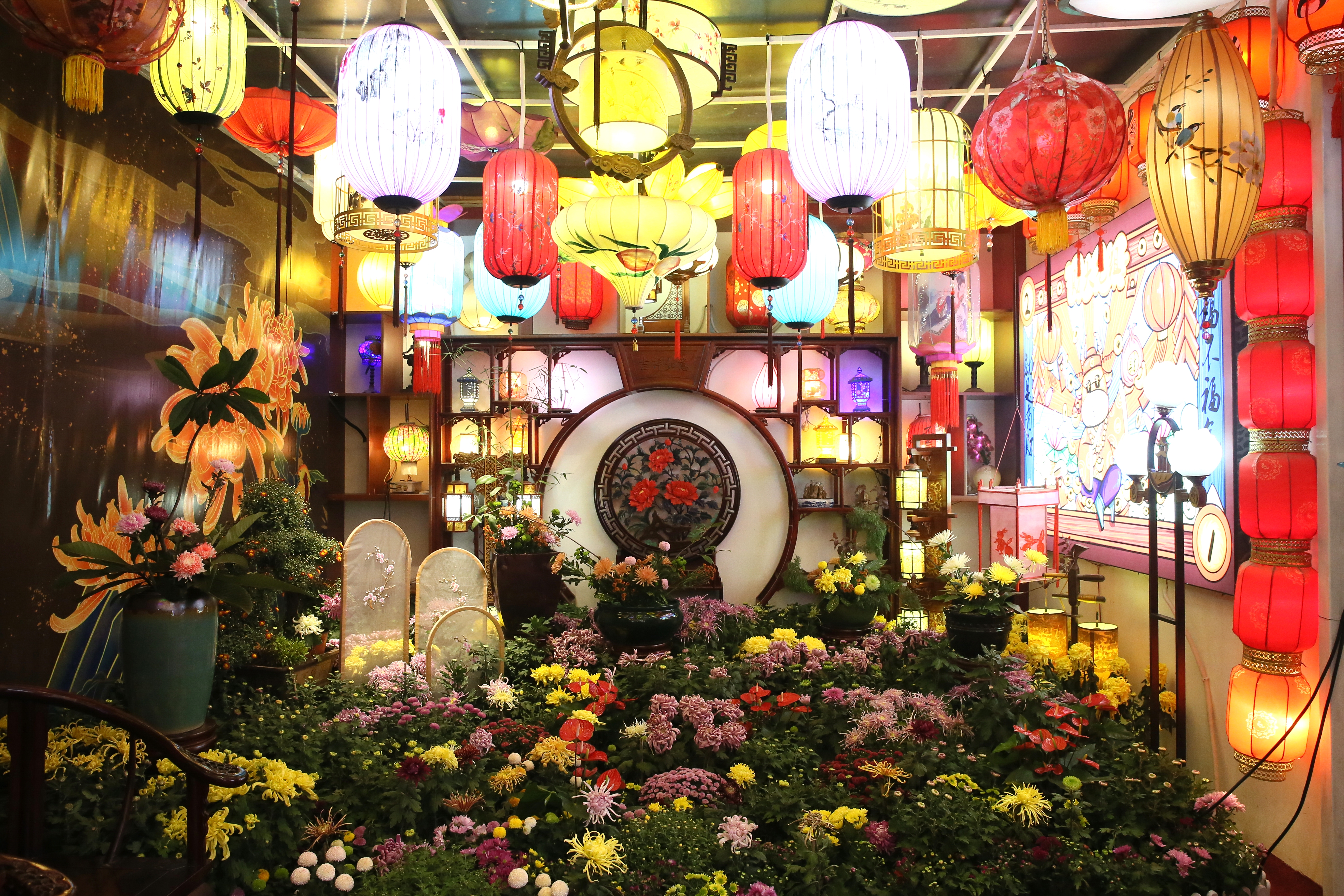 带你看开封清明上河园的菊花展,开封第41届菊花文化节清明上河园