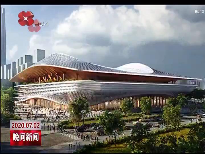 西安国际足球中心展示中心,西安国际足球中心夜景