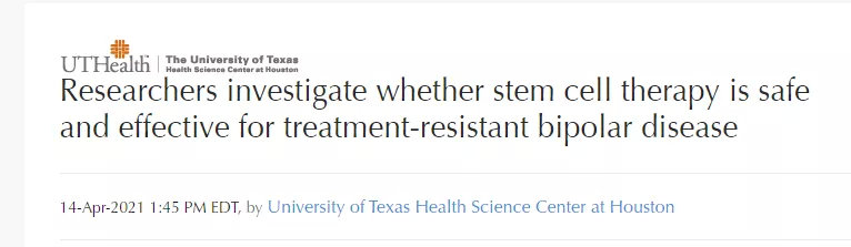 双相情感障碍干细胞治疗,干细胞治疗双相情感最新突破
