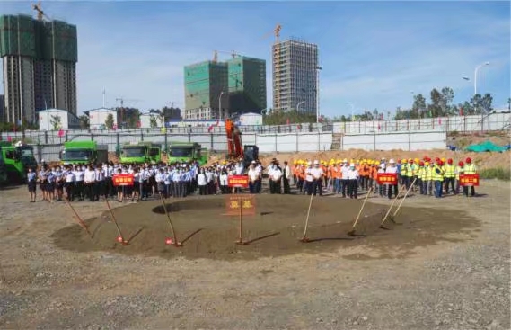 热烈庆贺奠基仪式圆满成功,金茂牡丹花园农大附中奠基仪式