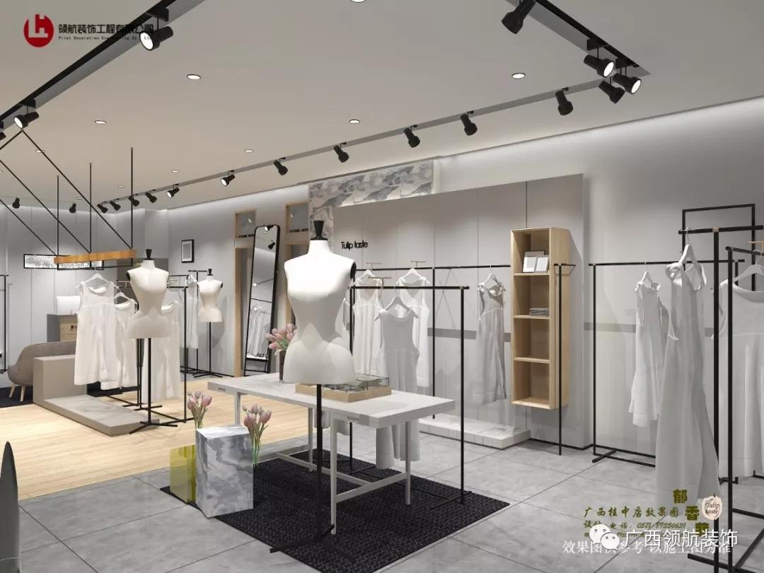 女装店简单装修风格效果图,高级灰女装店装修风格