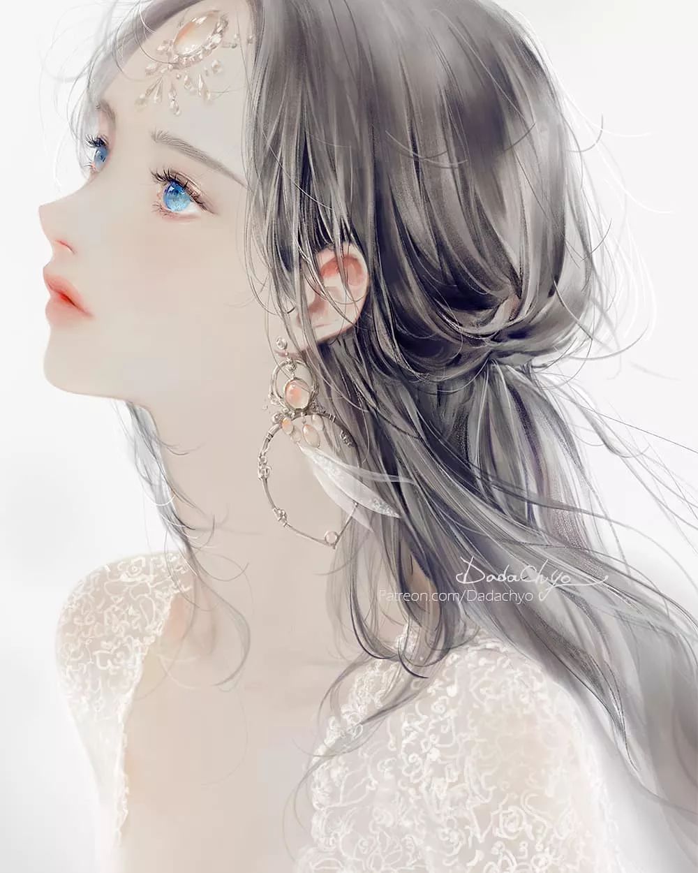 大佬画动漫人物仙气十足手绘,大佬画的古风图手绘