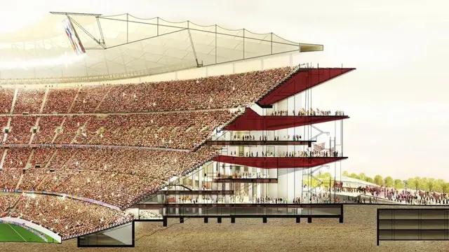 世界足球场的建造全过程,足球场穹顶结构