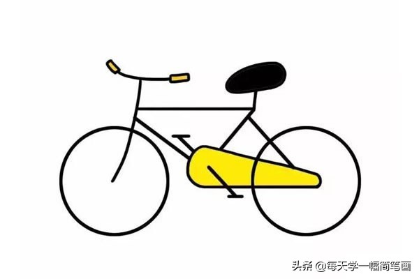 骑自行车的人怎么画简笔画,怎样画自行车简笔画简单又漂亮