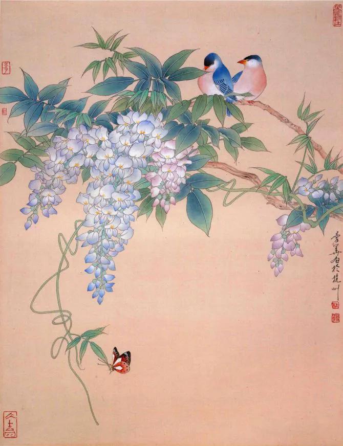 杜曼华花鸟作品欣赏,淡雅空灵杜曼华工笔花鸟作品40幅