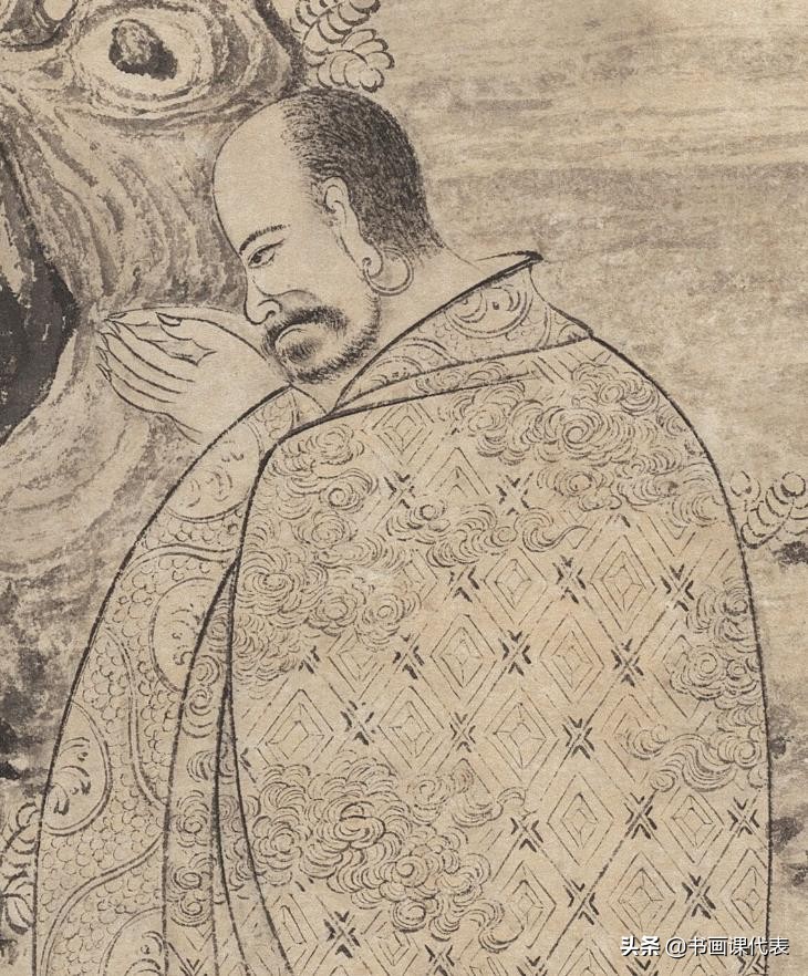 小写意罗汉图白描,一幅好看的中国画白描