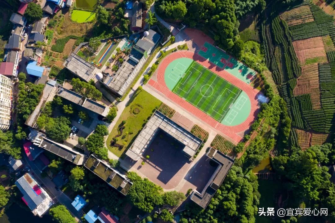 航拍青山绿水震撼风景竖屏视频,震撼校园秋景航拍