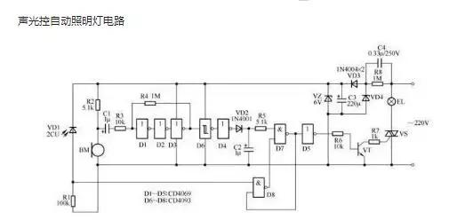 声控及三个开关控制一盏灯怎么连接线路？30种常见照明控制原理图