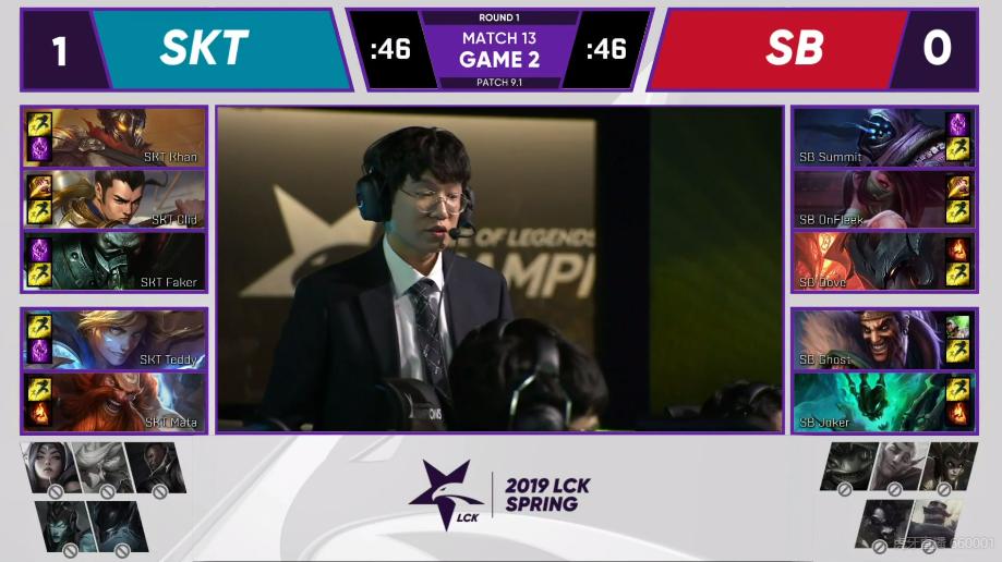 LCK常规赛第二周第二场「SB2-1SKT」银河战舰惨遭新人掀翻！