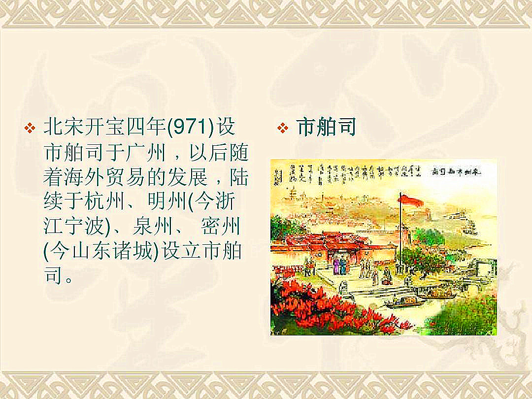 宋朝时市舶司做什么的,南宋市舶司有几个