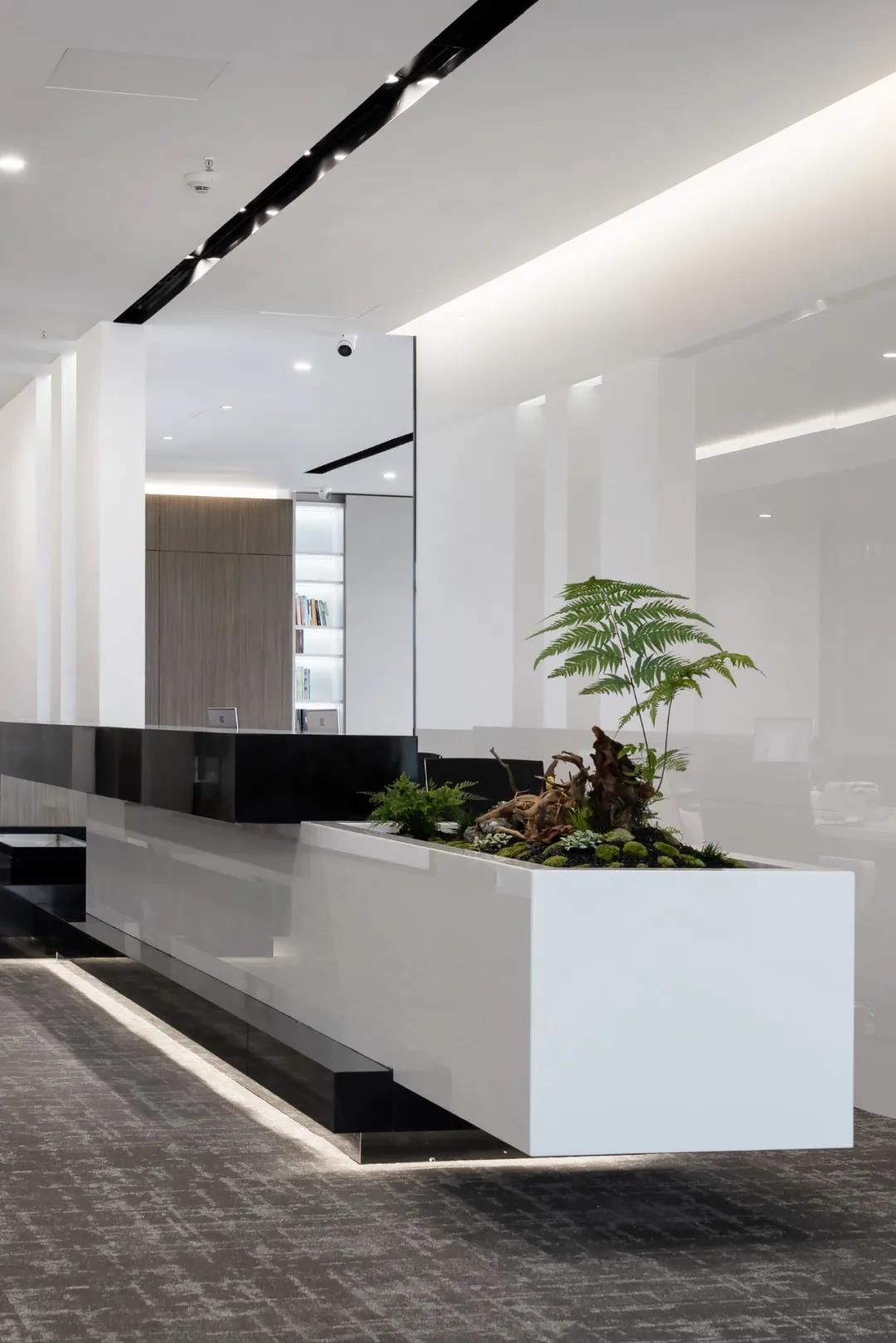 漂亮的前台布置设计图,前台接待台设计效果图