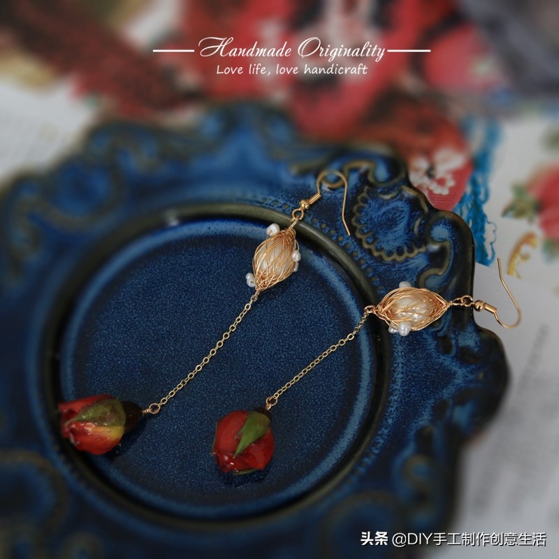 永生花首饰手工diy制作,制作永生花首饰